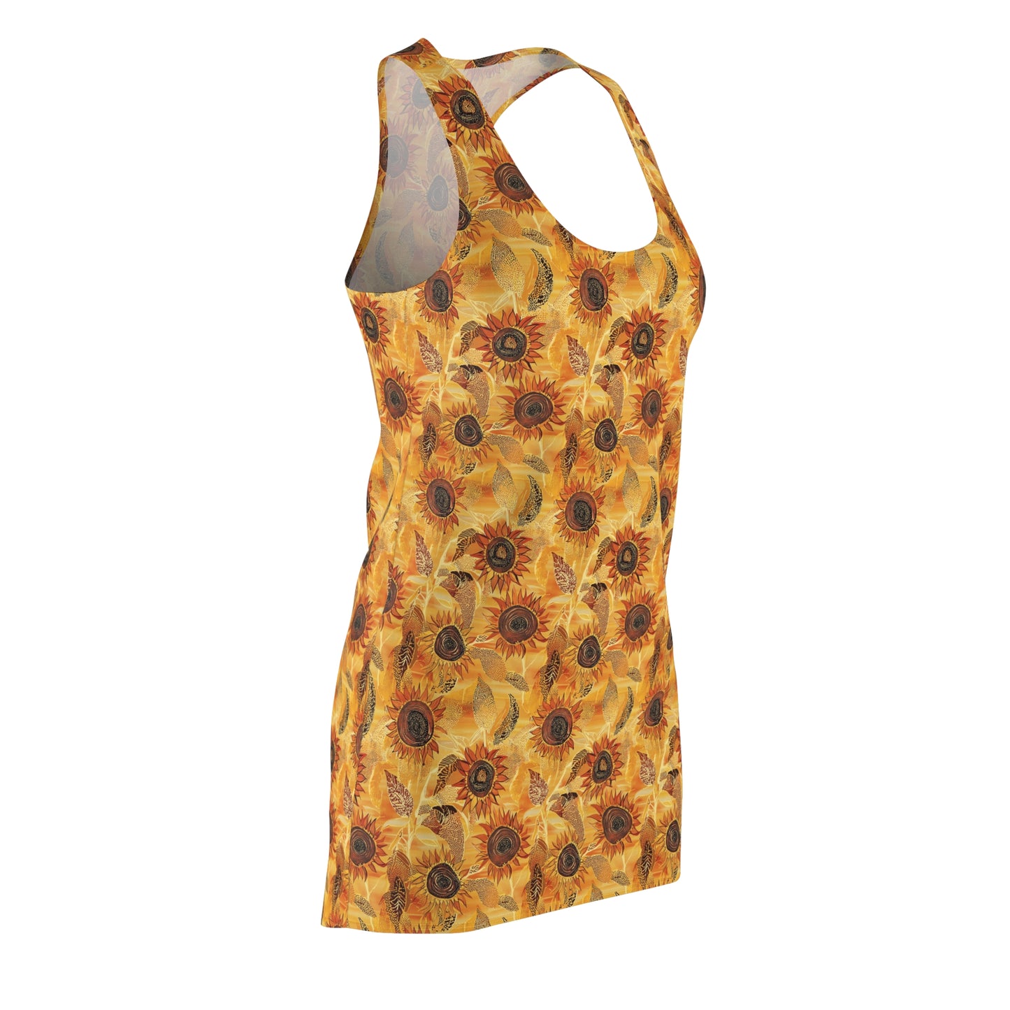 Women's Racerback Dress - A Field Of Sunflowers For Summer
