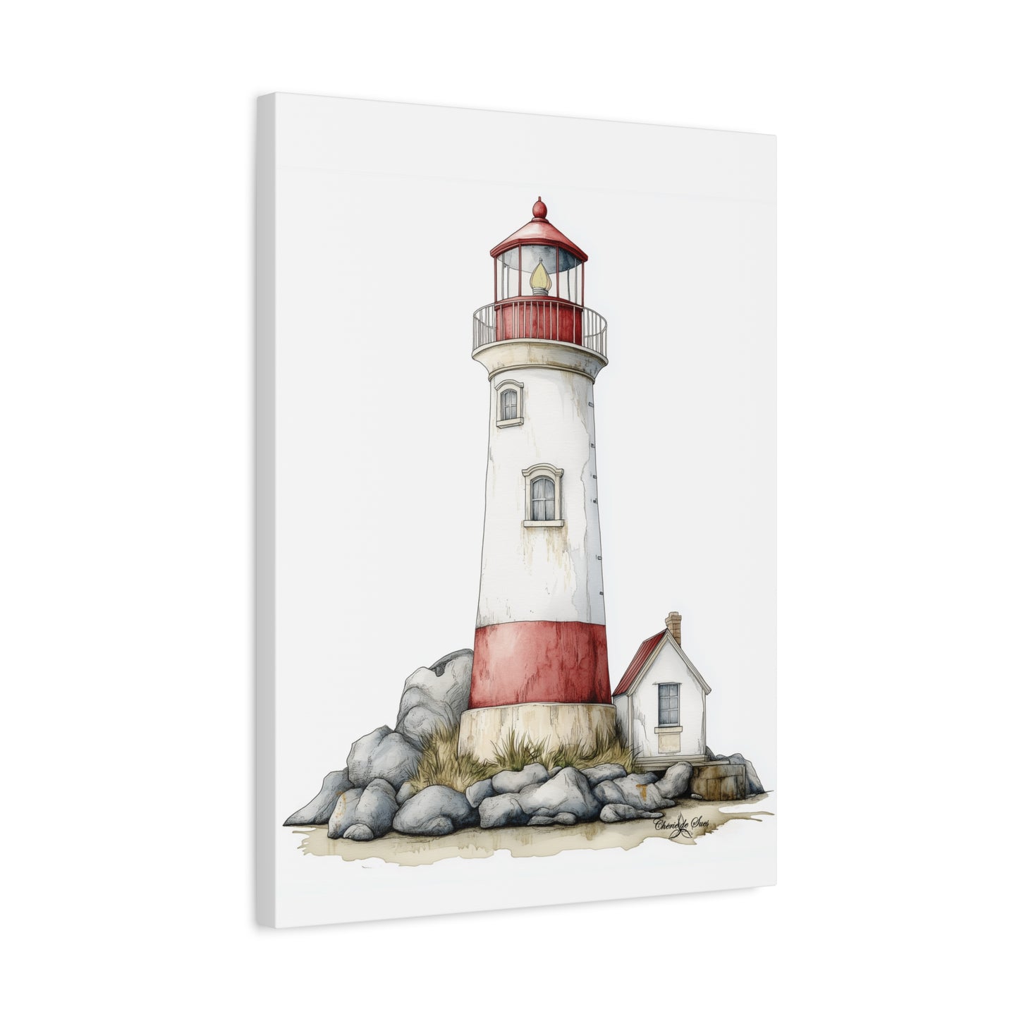 Canvas Print - Coastal Lighthouse Wall Decor