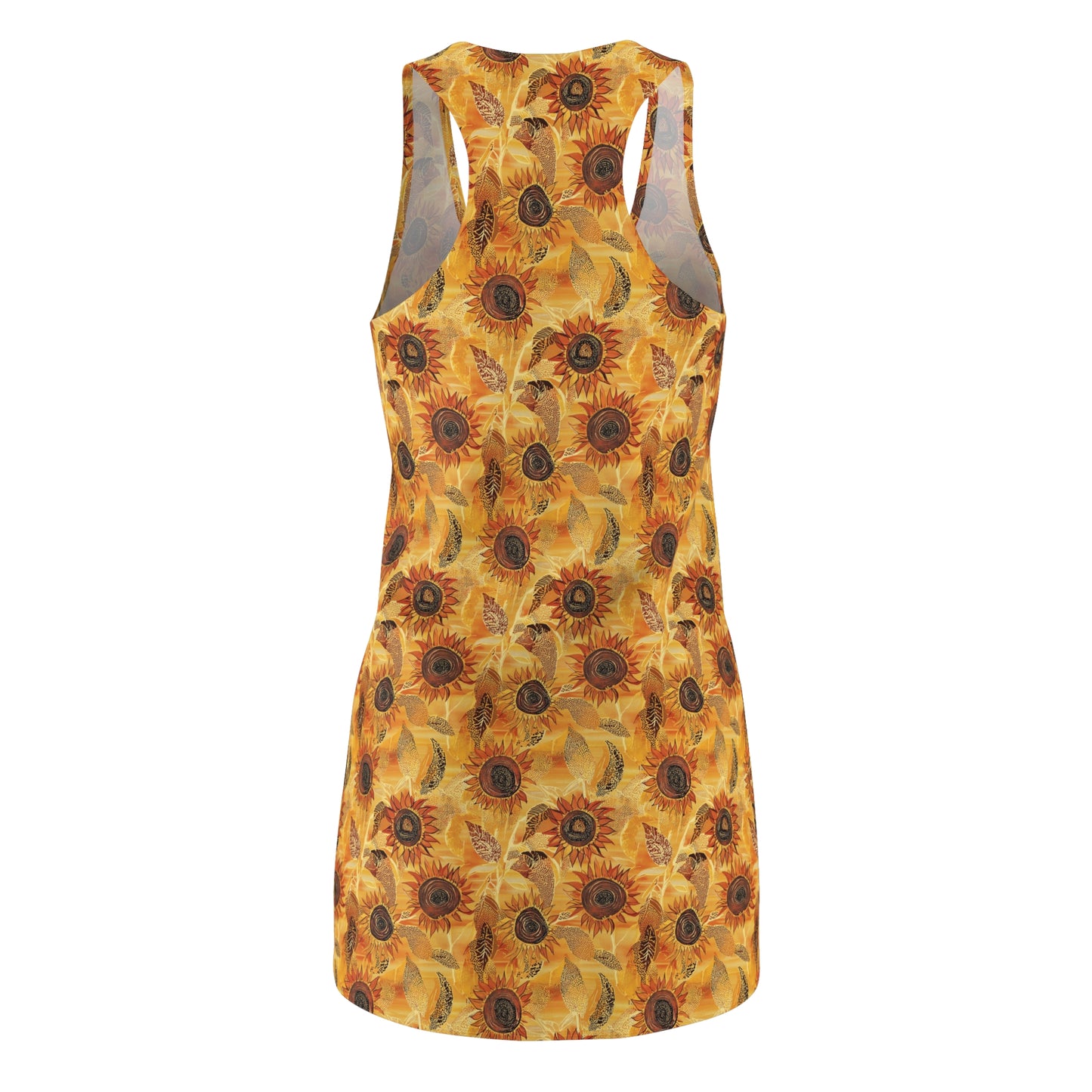 Women's Racerback Dress - A Field Of Sunflowers For Summer