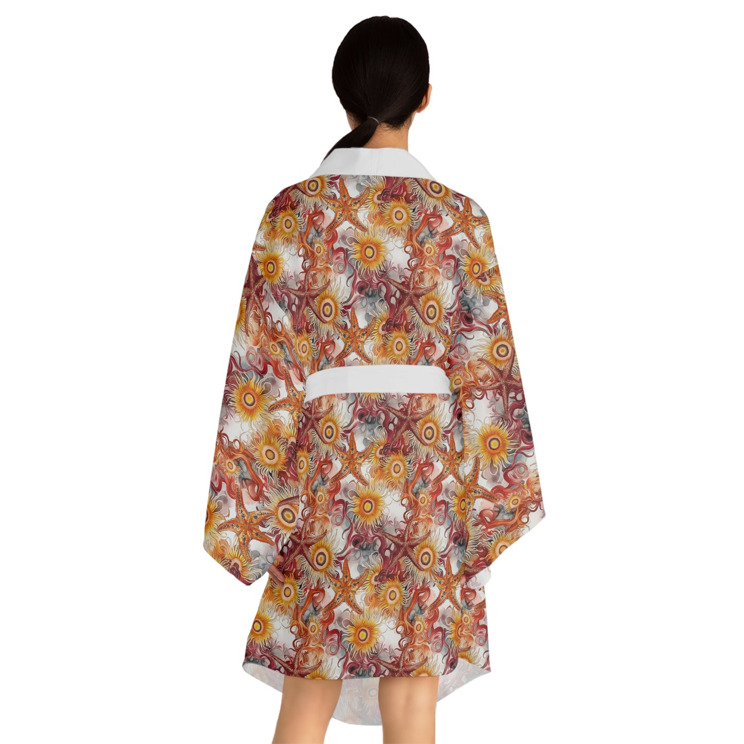 Kimono Robe - Ocean Starfish And Sea Anemones