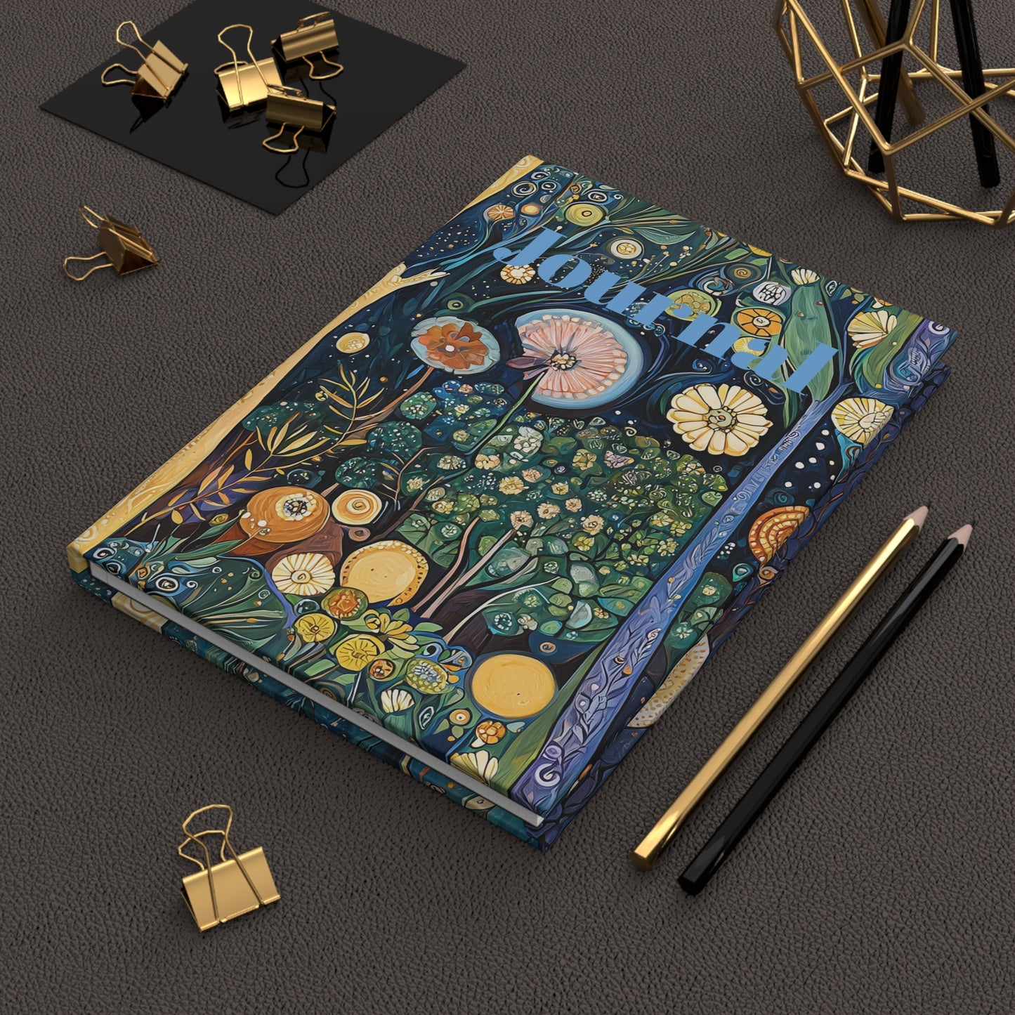 Hardcover Journal - Fantasy Nature Forest Inspired By Gustav Klimt