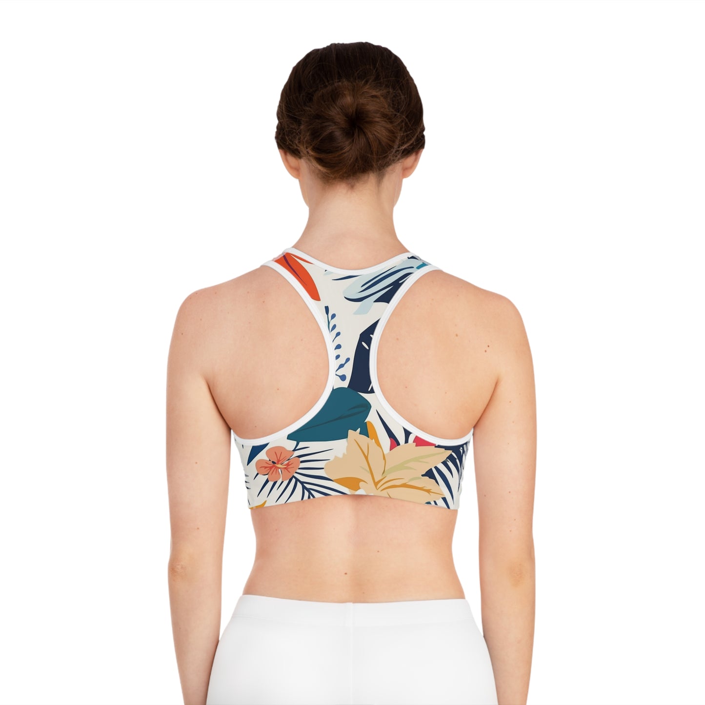 Sports Bra - Tropical Island Floral Hibiscus