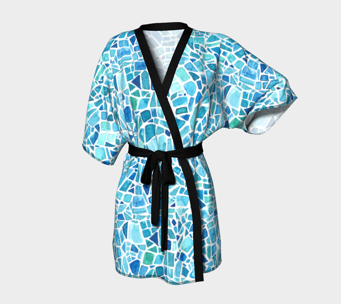 Beach Sea Glass Short Kimono