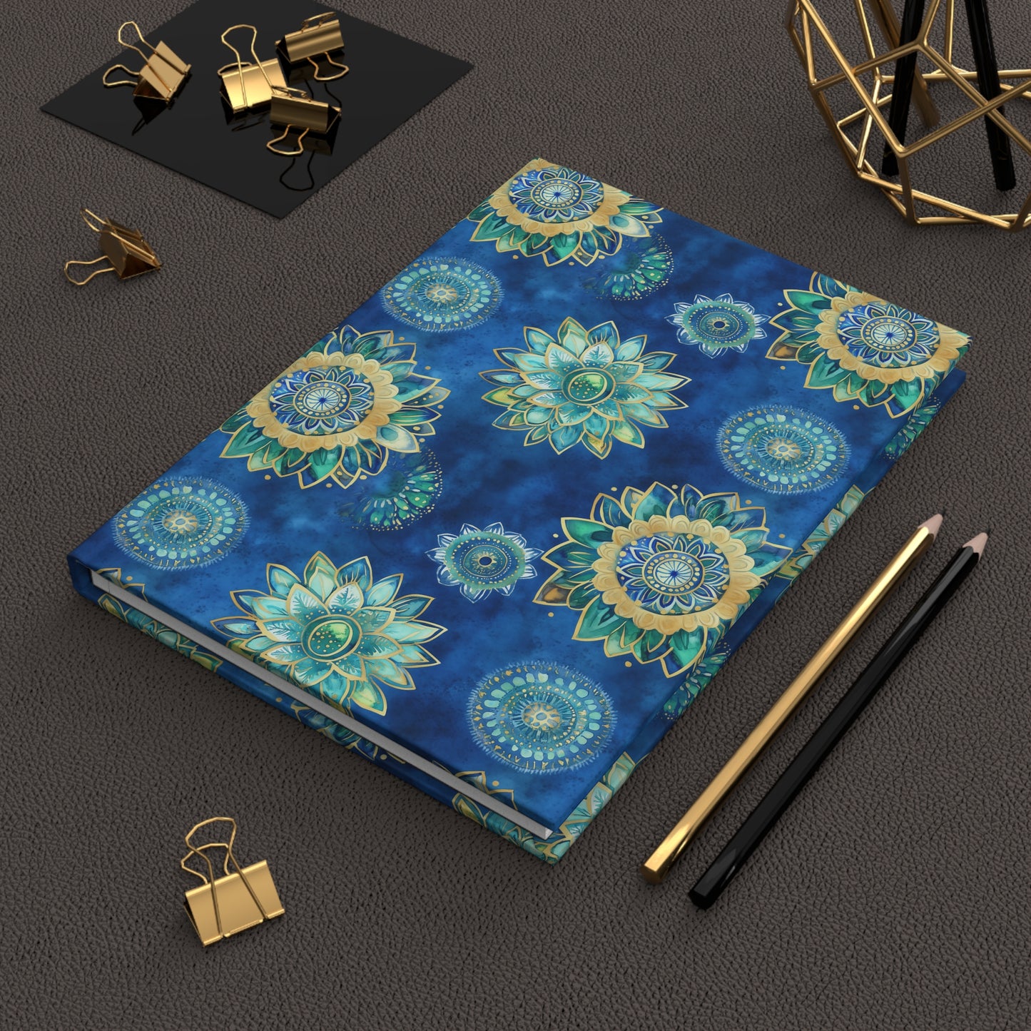 Hardcover Journal - Golden Mandalas For Creative Souls