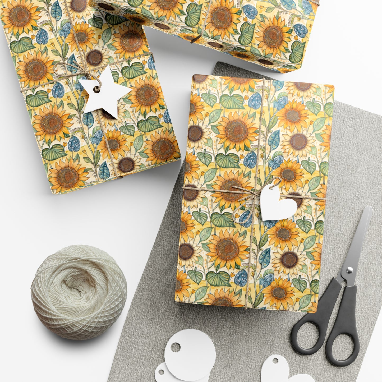 Wrapping Paper - Trendy Sunflowers For Gift Giving