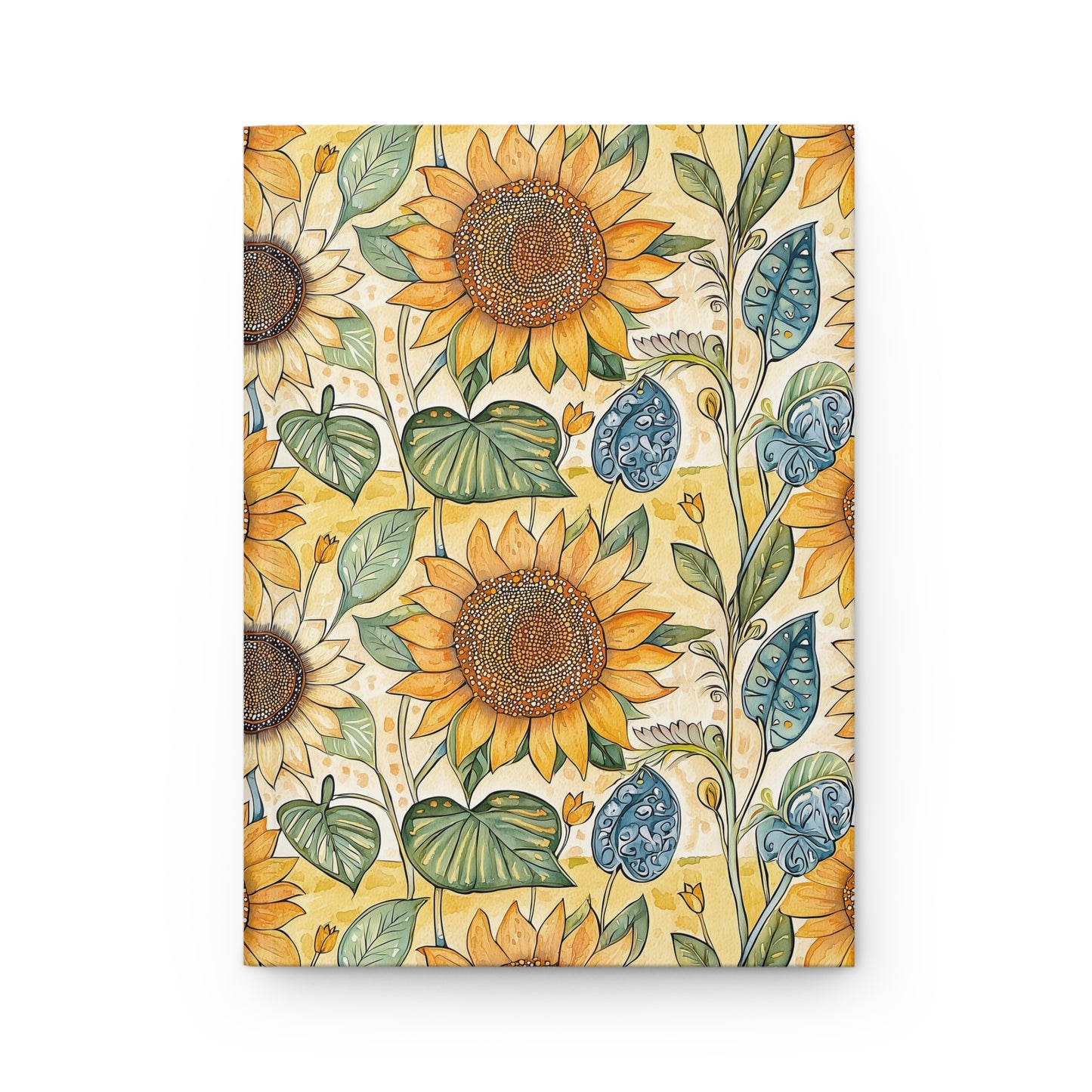 Hardcover Journal - Bright Sunflower Garden Floral Design
