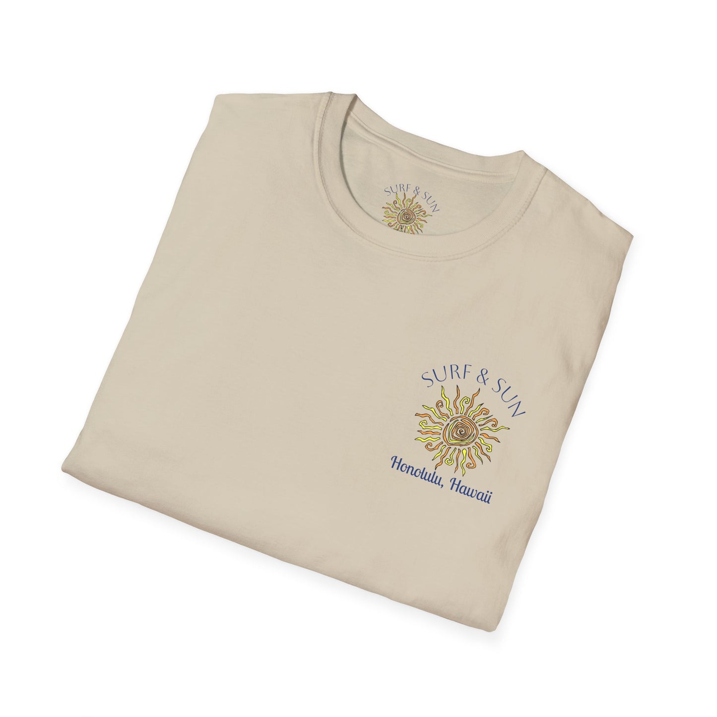 Men's Novelty T-Shirt - Surf & Sun Honolulu Hawaii