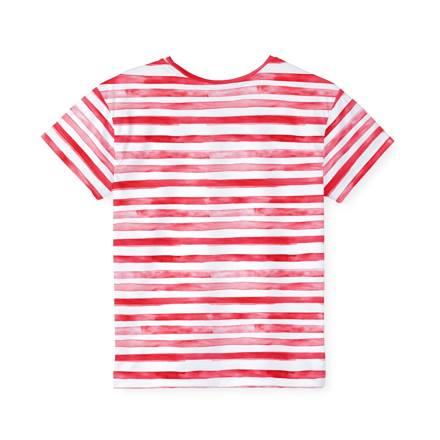 Kids Tshirt Red And White Watercolor Stripes