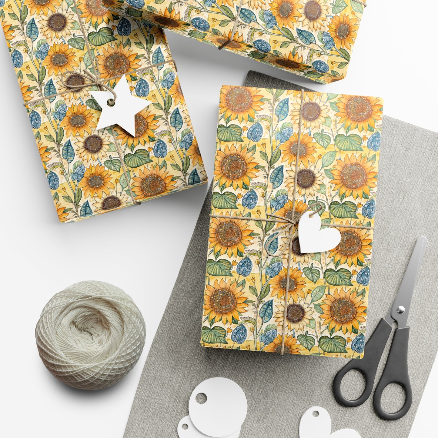 Wrapping Paper - Trendy Sunflowers For Gift Giving