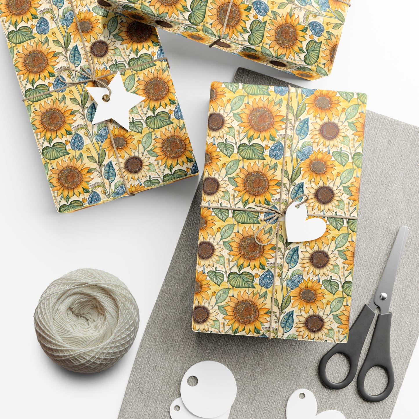 Wrapping Paper - Trendy Sunflowers For Gift Giving