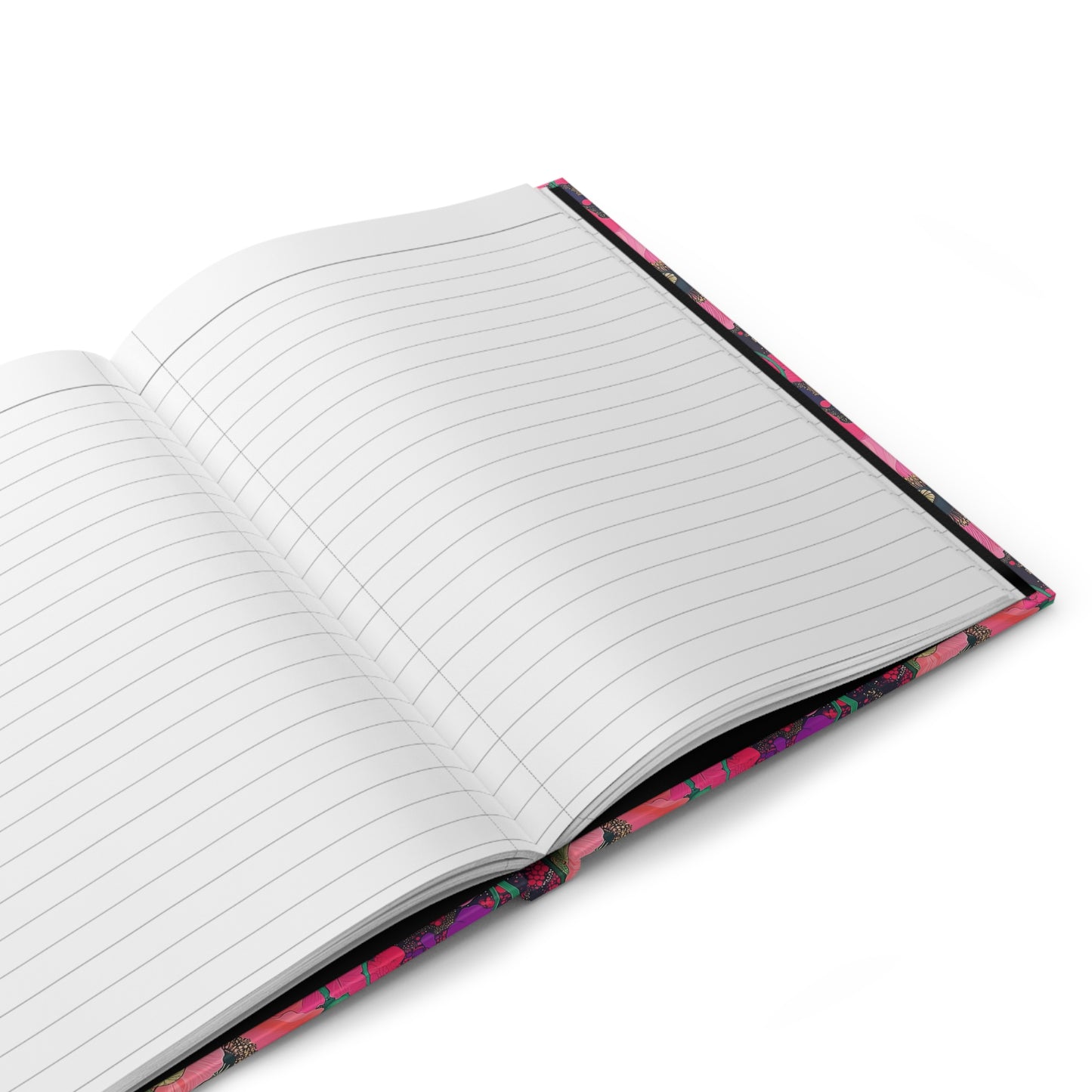 Hardcover Journal - Vibrant Fuchsia Pink Poppy Design for Personal Reflection and Creativity