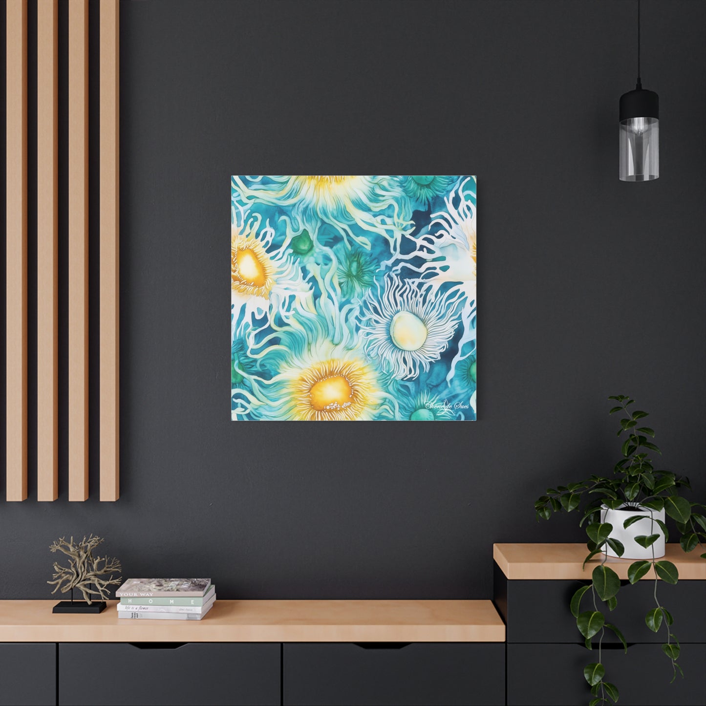 Canvas Art - Vibrant Ocean Sea Anemones