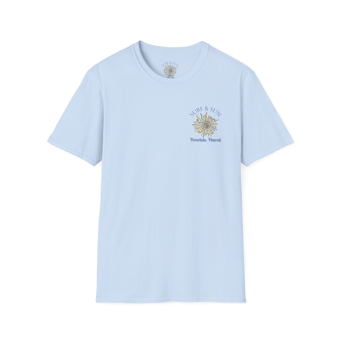Men's Novelty T-Shirt - Surf & Sun Honolulu Hawaii