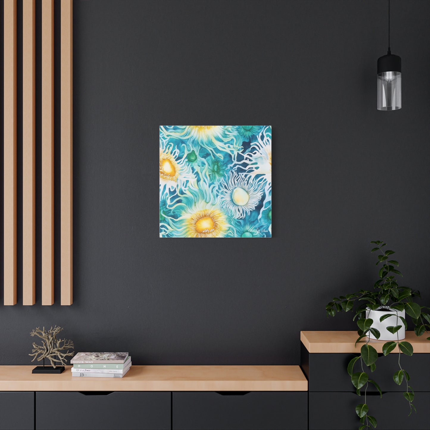 Canvas Art - Vibrant Ocean Sea Anemones