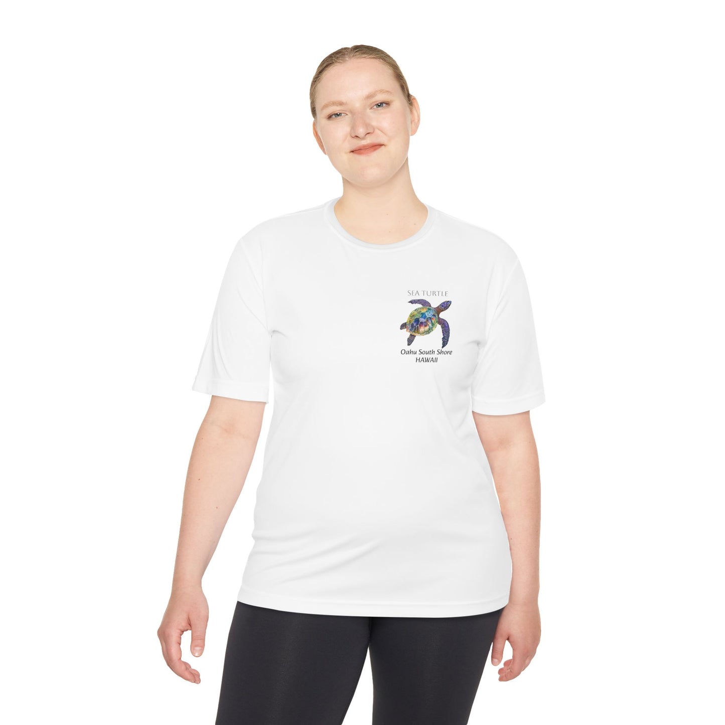 Men's Novelty Tshirt - Sea Turtle Watercolor Of Oahu South Shore, Hawaii