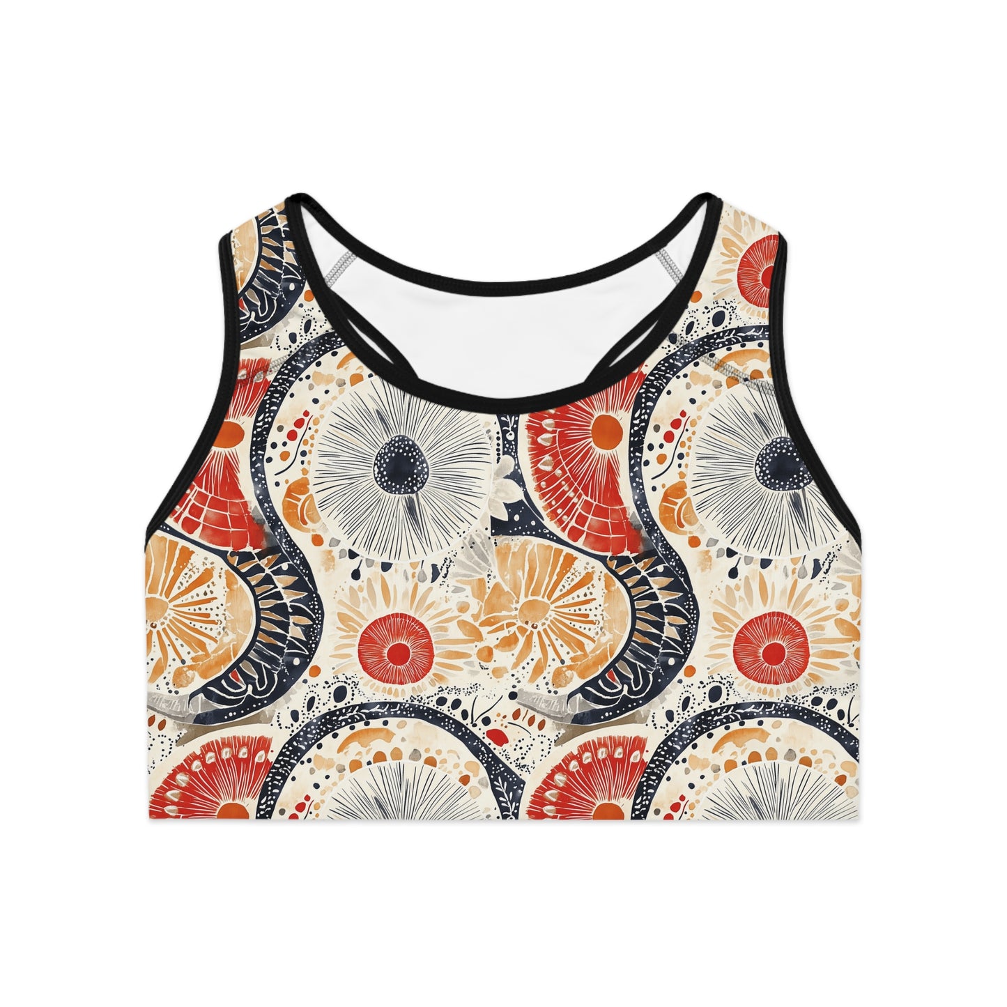 Sports Bra - Vibrant Geometric Mandalas