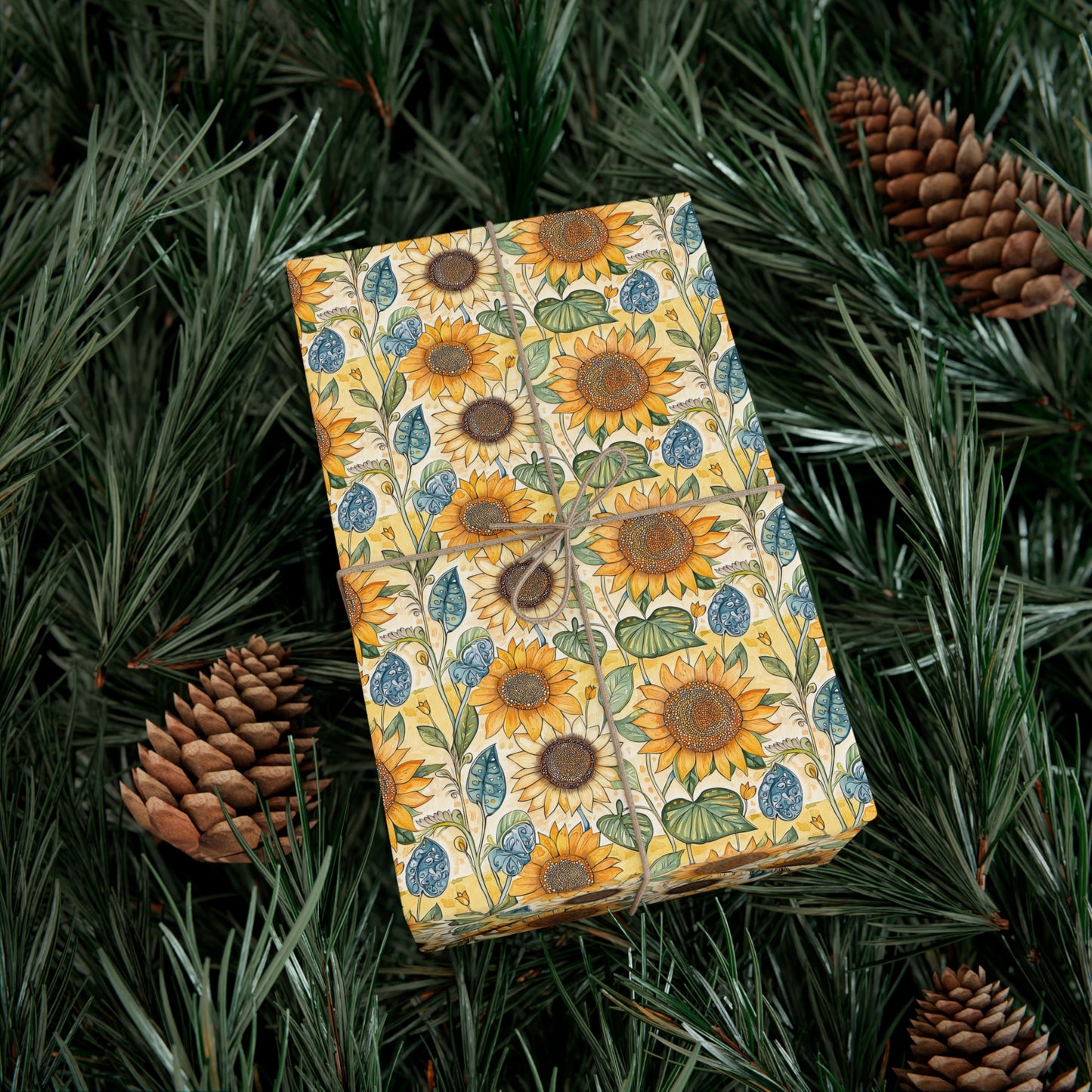 Wrapping Paper - Trendy Sunflowers For Gift Giving