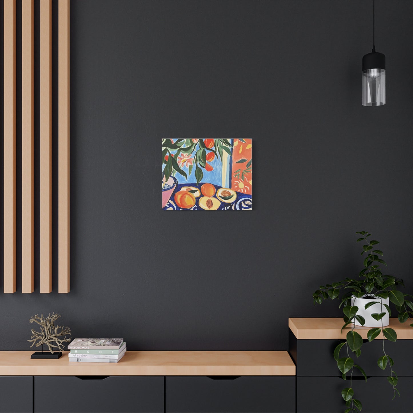 Canvas Art - Flowers And Peaches Still Life