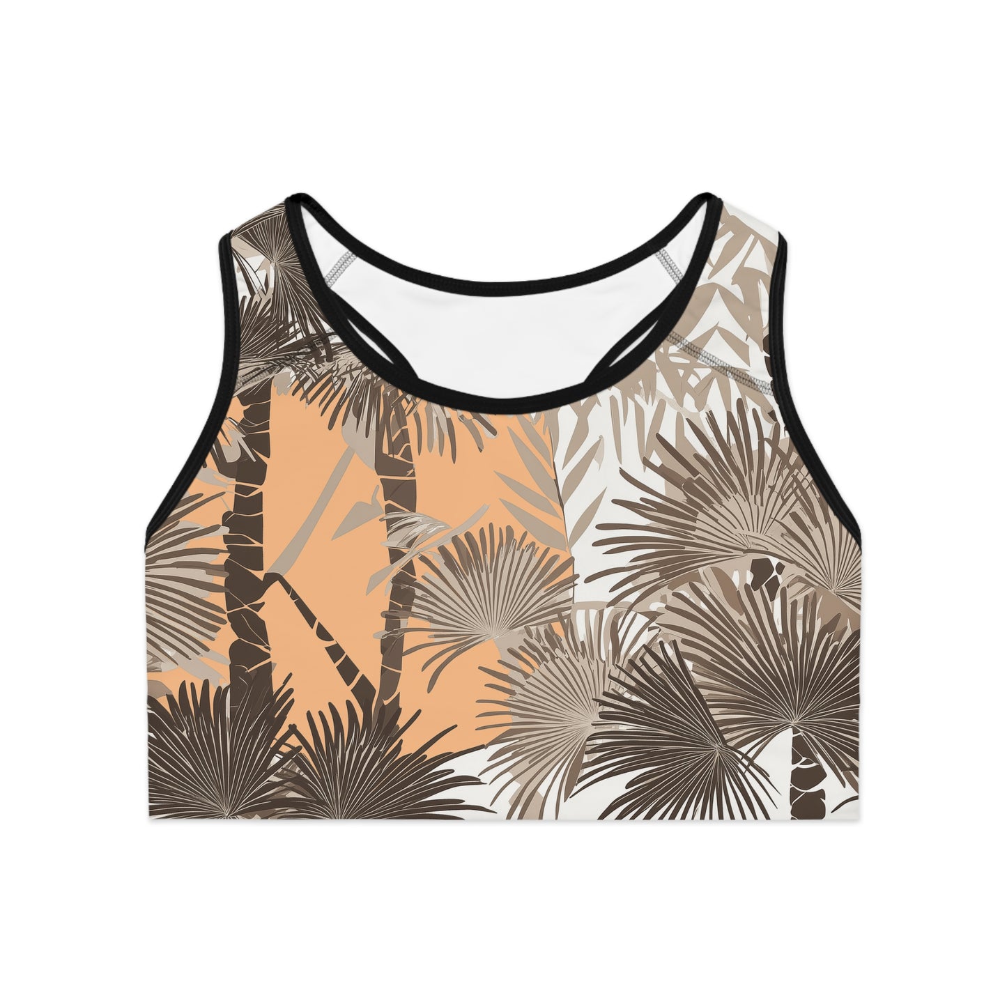 Sports Bra - Tropical Batik Forest And Rising Sun