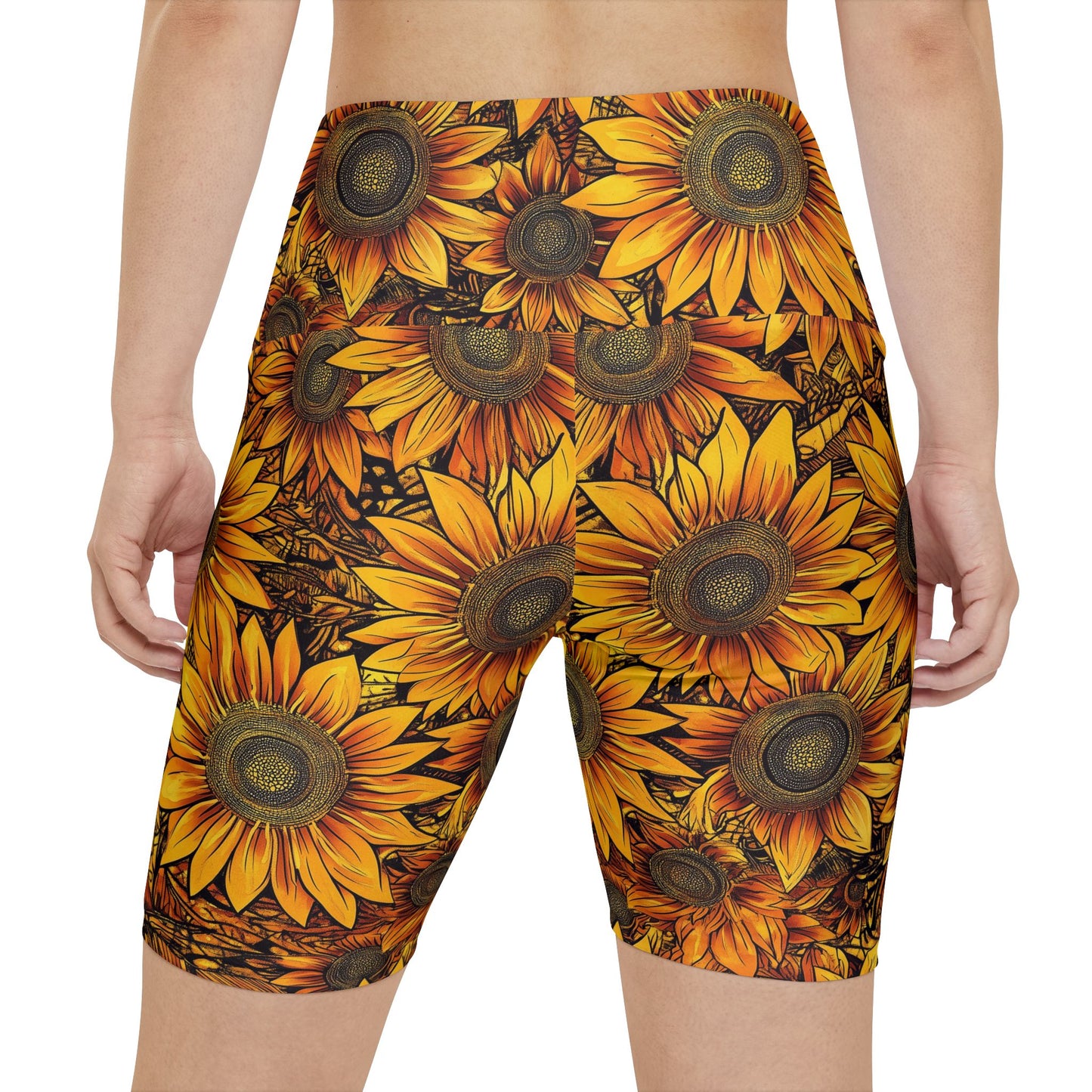 Women's Shorts - Summer Sunflowers Athletic Wear