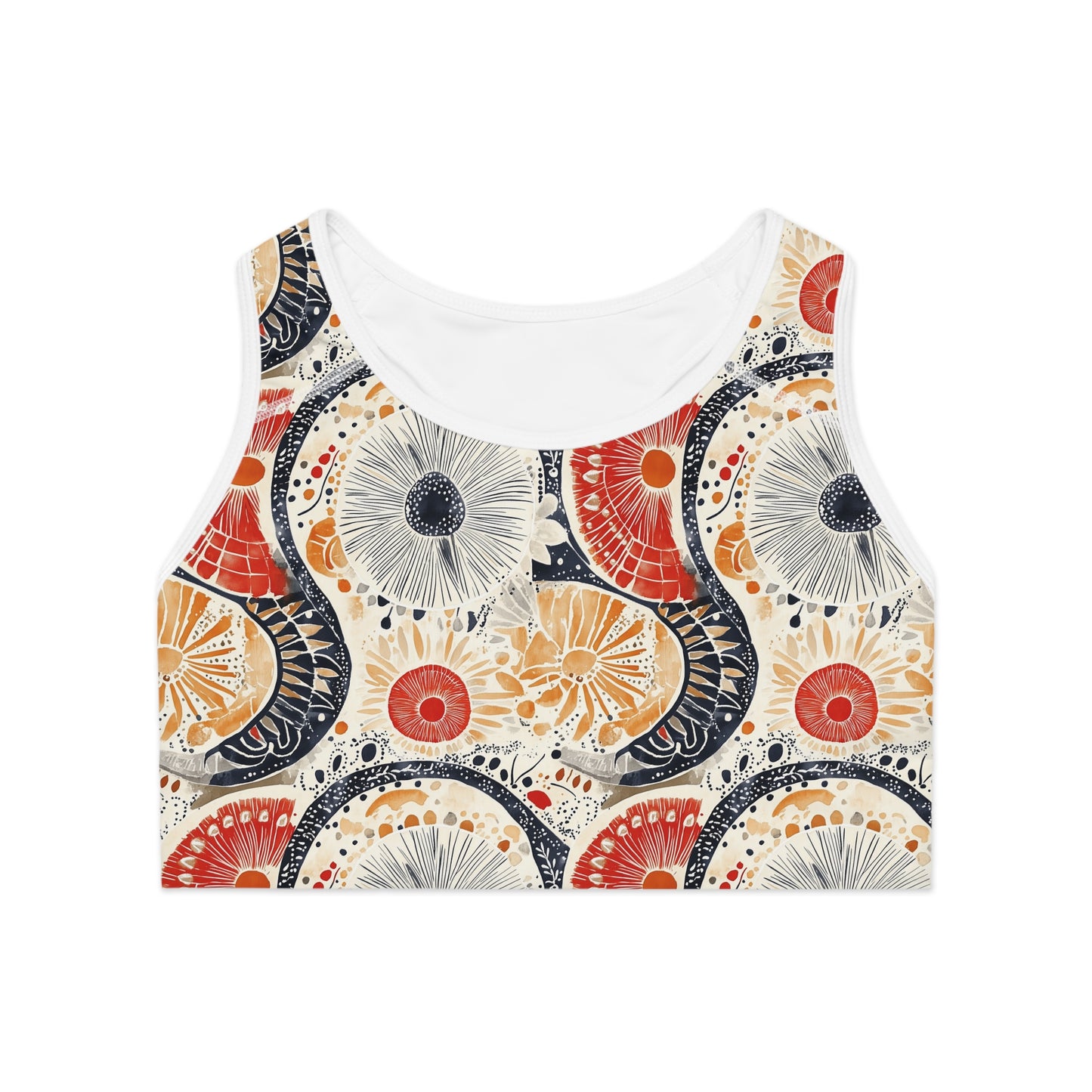 Sports Bra - Vibrant Geometric Mandalas