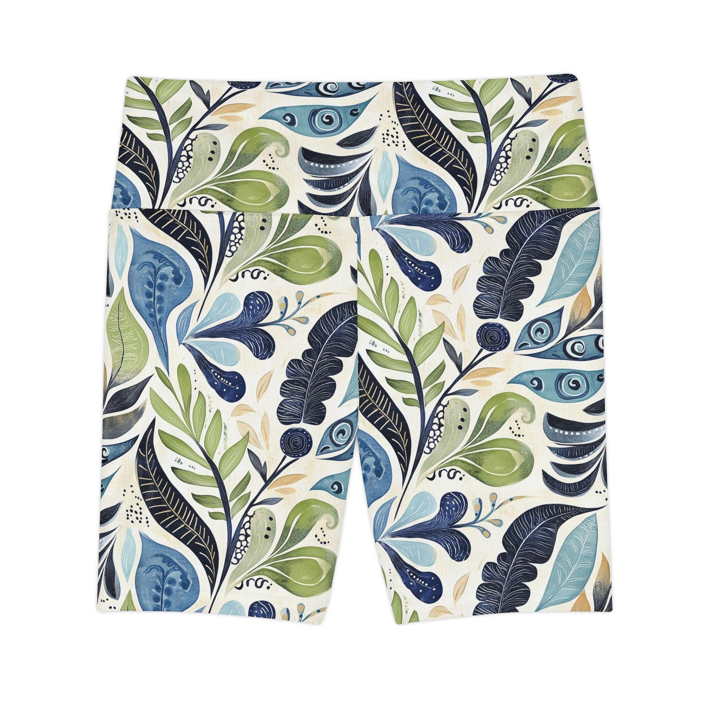 Athletic Shorts - Blue Hawaiian Floral