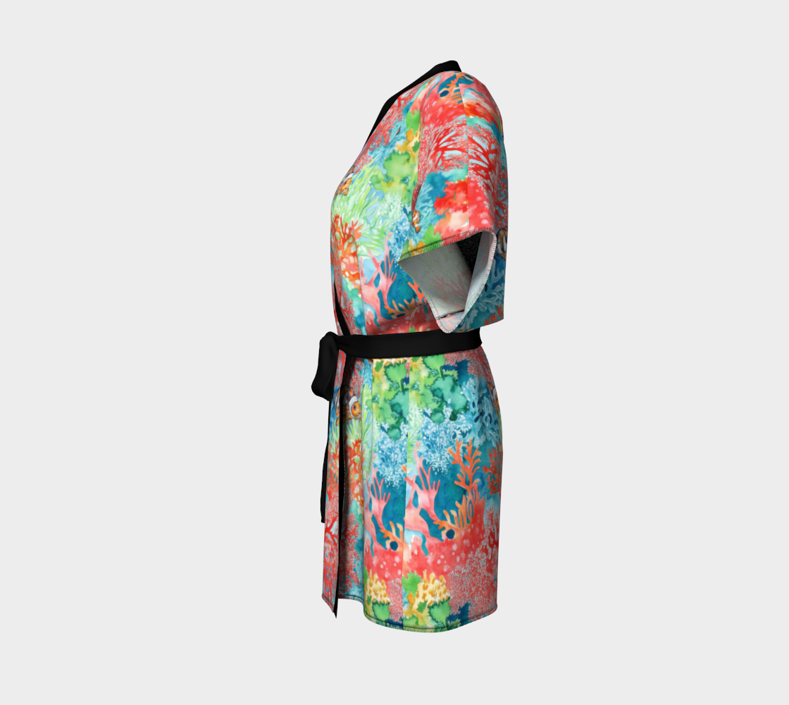 Coral Reef & Clown Fish Short Kimono