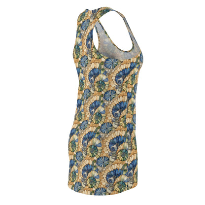 Women's Racerback Dress - With Seashell, Sea Glass and Beach Stones Mosaic