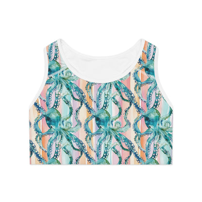 Sports Bra - A Tangle Of Octopus