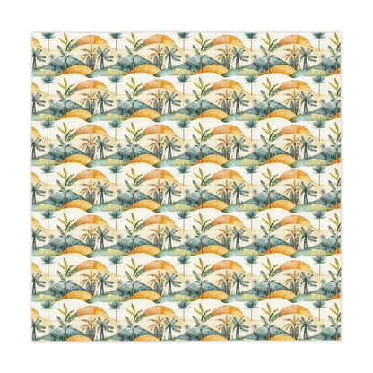 Square Tablecloth - Palm Trees Desert Oasis