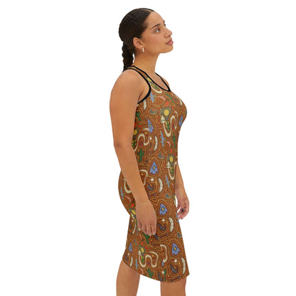 Women's Racerback Dress - Southwestern Native American Pictographs