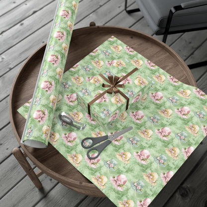 Wrapping Paper - Vintage Watercolor Easter Bonnet Gift Wrap