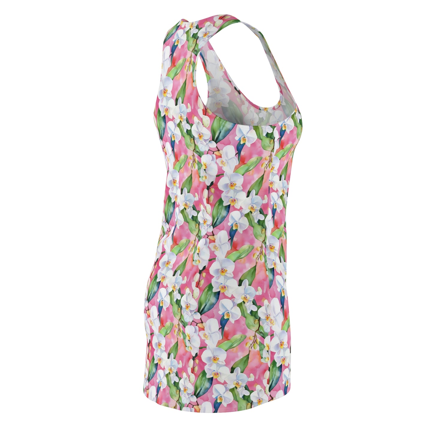 Women's Racerback Dress - Hawaiian White Orchid Floral