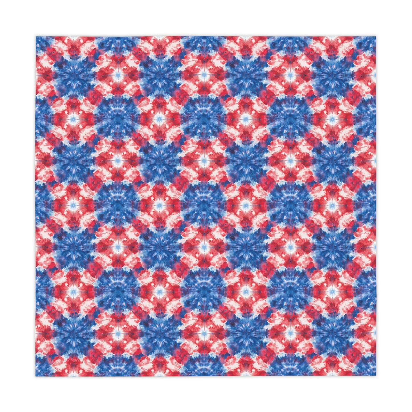 Square Tablecloth - Patriotic Tie-Dye Festive Decor for Holidays