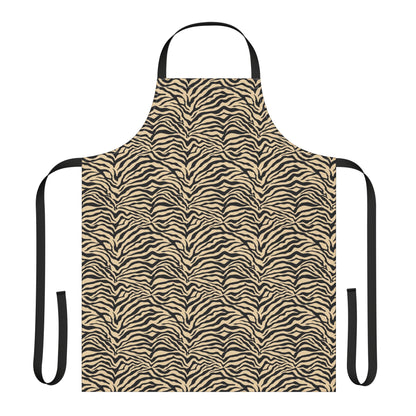 Apron - Zebra Print In Black And Tan