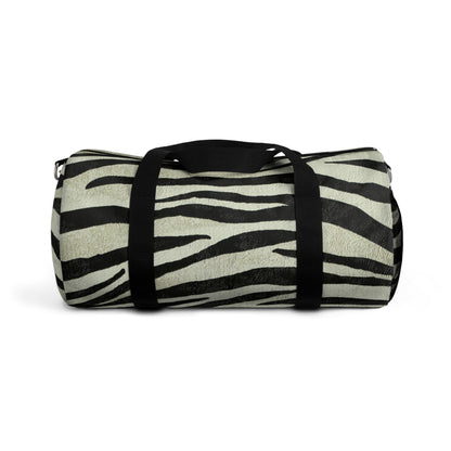Duffel Bag - Zebra Stripes, Trendy Faux Fur, Travel, Gym And Overnighter Duffel Bag