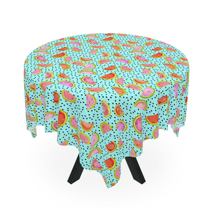 Square Tablecloth - Summer Watermelon & Polka Dot Seeds