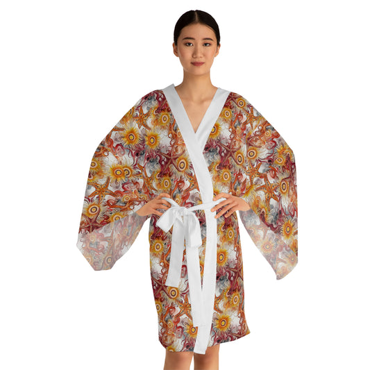 Kimono Robe - Ocean Starfish And Sea Anemones
