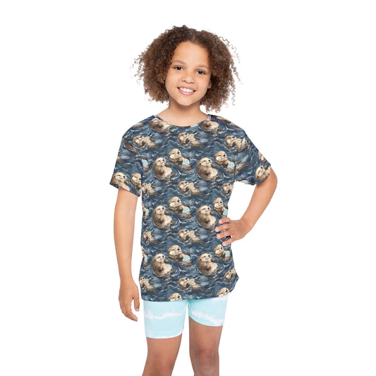 Kids Tshirt - Sea Otters Sports Jersey for Active Children