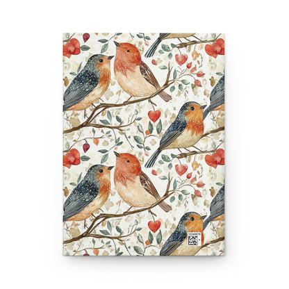 Journal - Nature Inspired Love Birds With Hearts