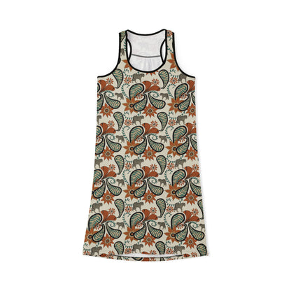 -Women's Clothing - Paisley Cougar Racerback Dress