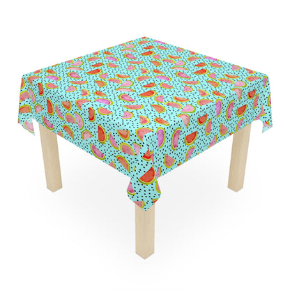 Square Tablecloth - Summer Watermelon & Polka Dot Seeds