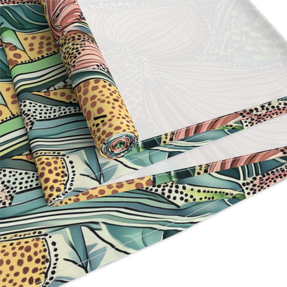 Table Runner - Tropical Floral Wild Irises For Summer Brunch