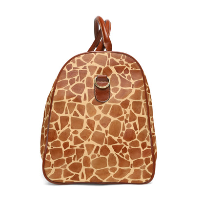 Duffle Bag - Giraffe Print Duffle Bag in Orange and Tan Hues