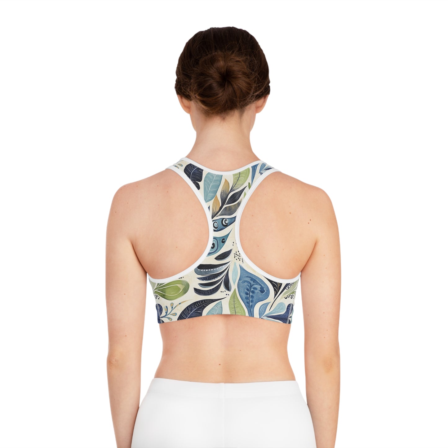 Sports Bra - Blue Hawaiian Floral