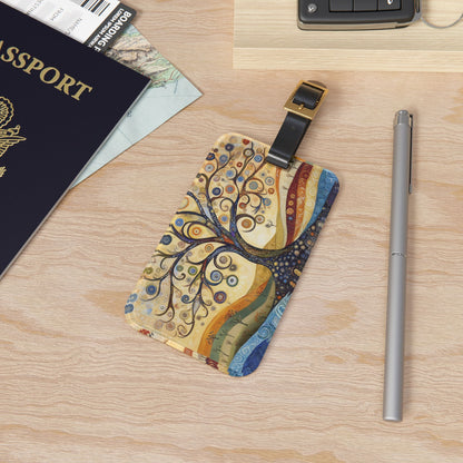 Luggage Tag - Tree Of LIfe Inspired By Gustav Klimt