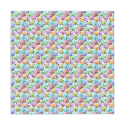 Square Tablecloth - Colorful Beach Sand Dollar Seashells