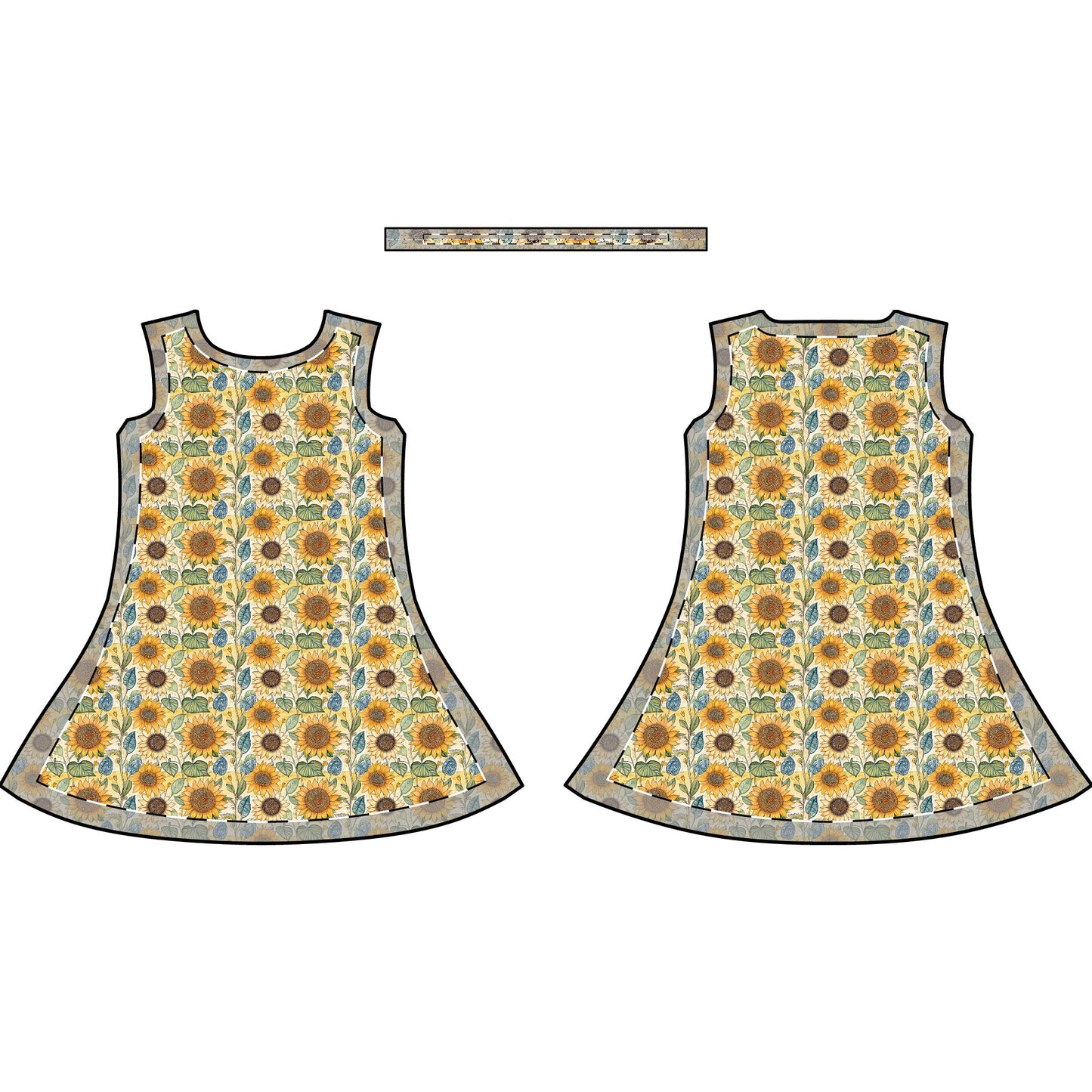 Women's Clothing - Sunflower Dress Perfect for Summer Gatherings & Parties