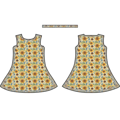 Women's Clothing - Sunflower Dress Perfect for Summer Gatherings & Parties