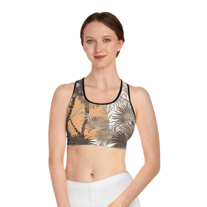 Sports Bra - Tropical Batik Forest And Rising Sun